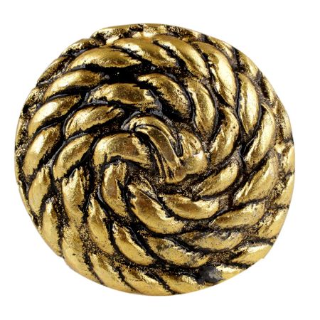 Round Rope Antique Golden Aluminium Cabinet Knob
